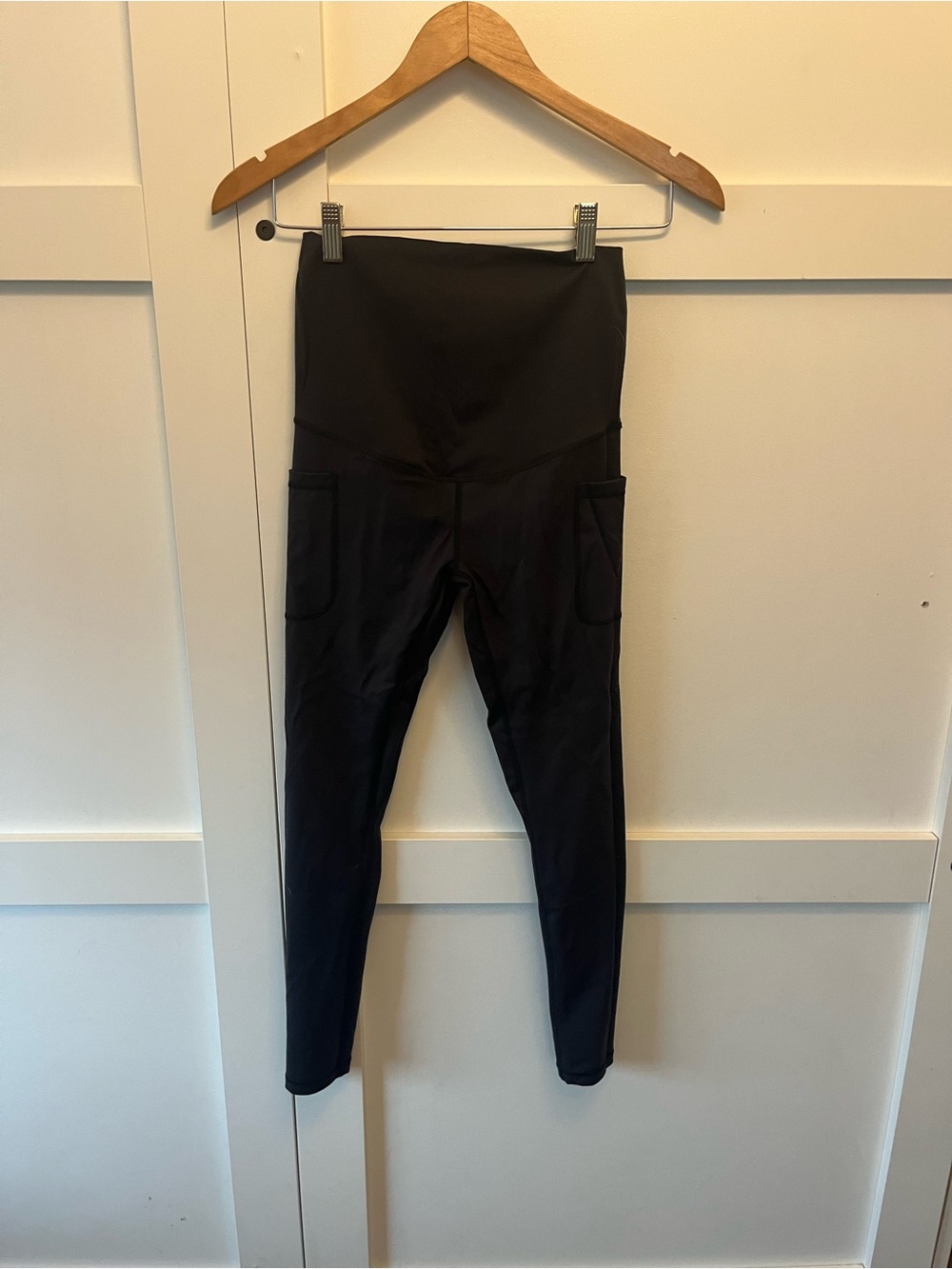 Born Primitive High-Waist Black Maternity/Compression Leggings with Side Pockets